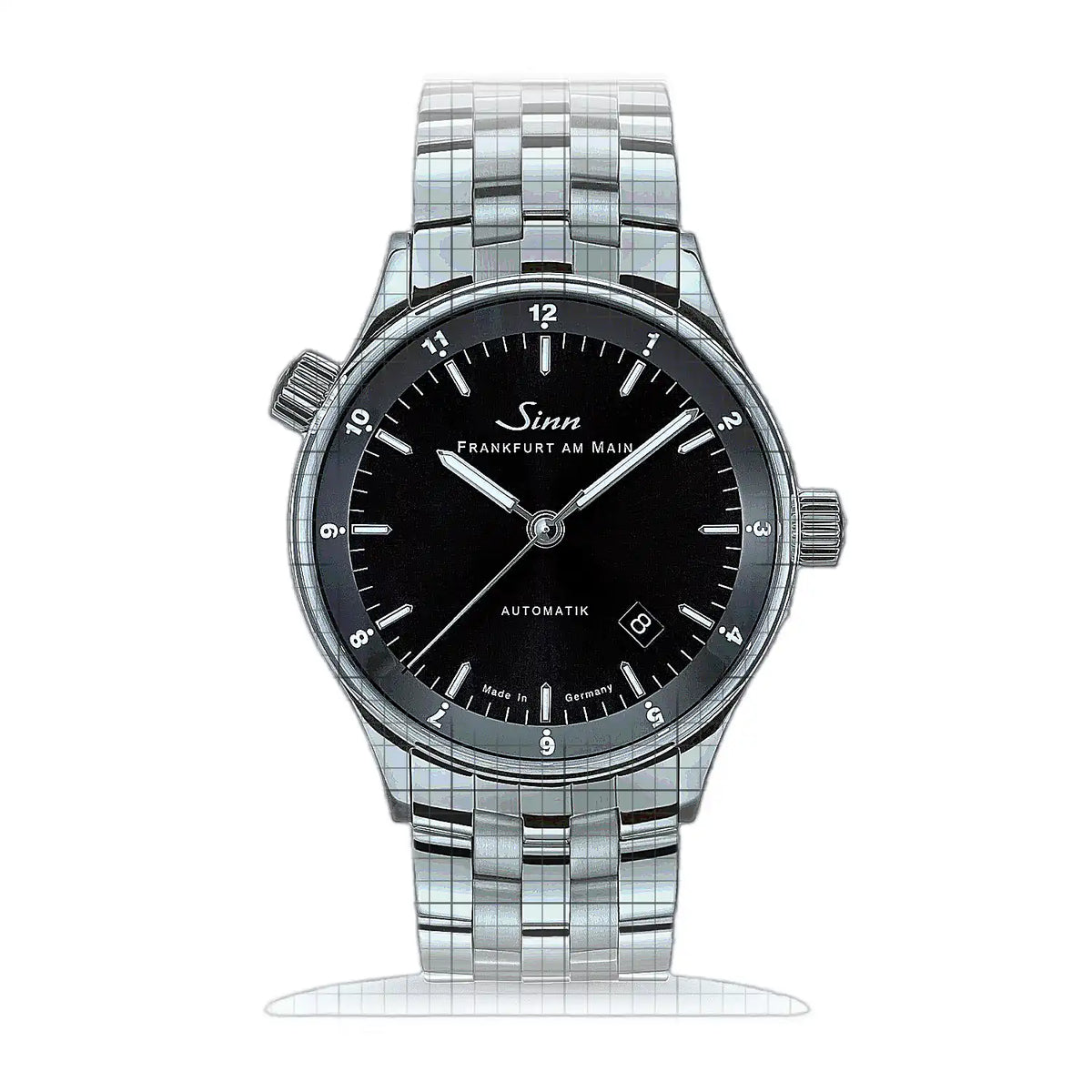 Sinn 6068 6068.010M Black Dial Stainless steel 39mm Watch