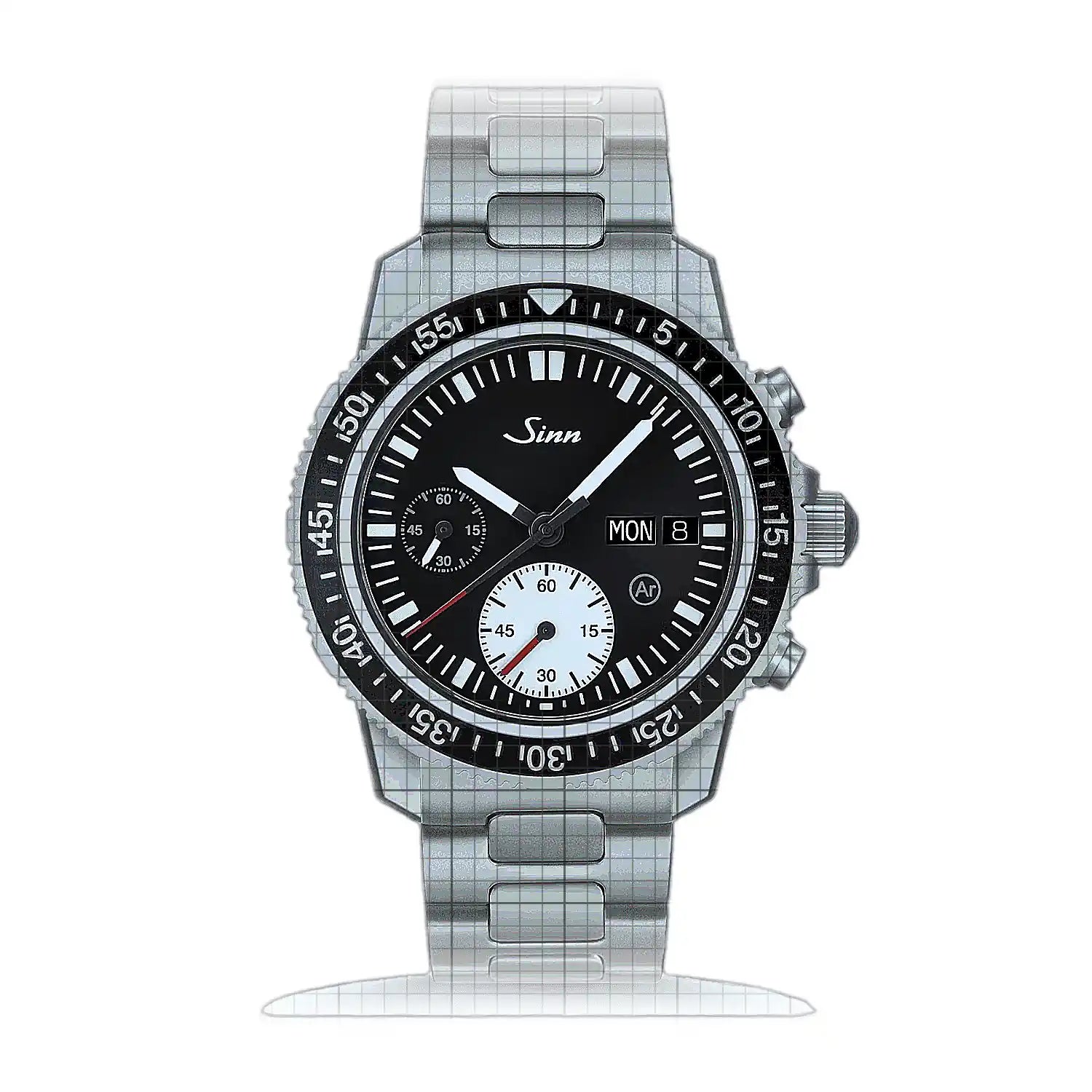 Sinn 613 St – Metal bracelet H-Link 613.012H Black Dial Stainless steel 41mm Watch