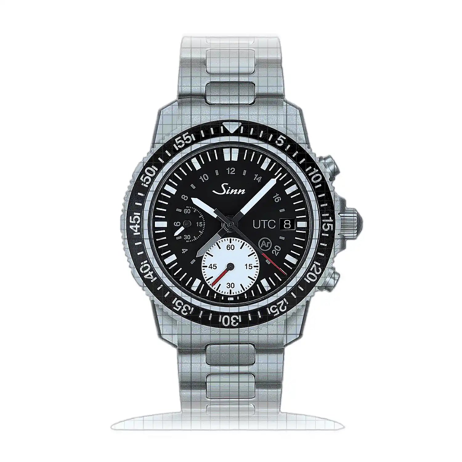 Sinn 613 St UTC – Metal bracelet H-Link 613.013H Black Dial Stainless steel 41mm Watch