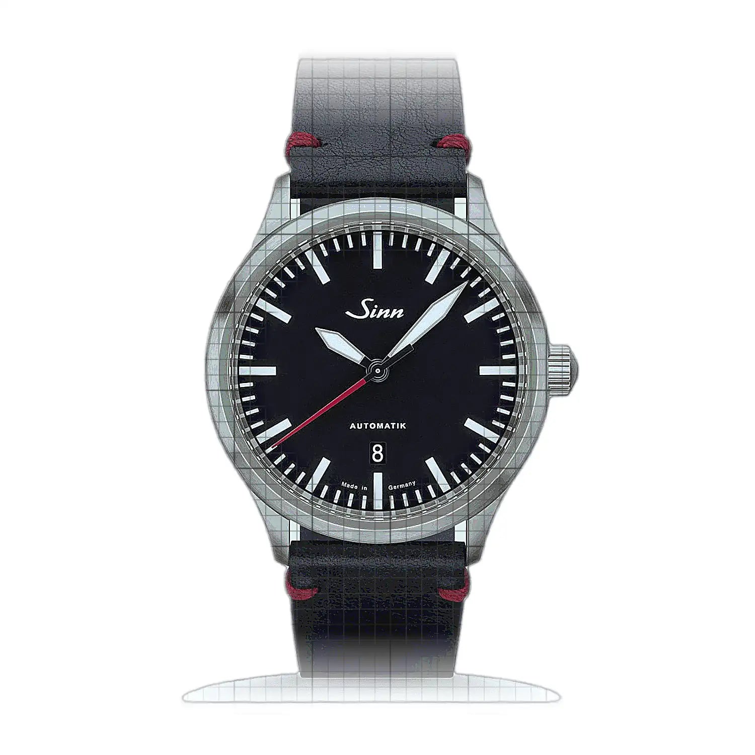 Sinn 836 – Leather strap Black 836.010L-S Black Dial Stainless steel 43mm Watch