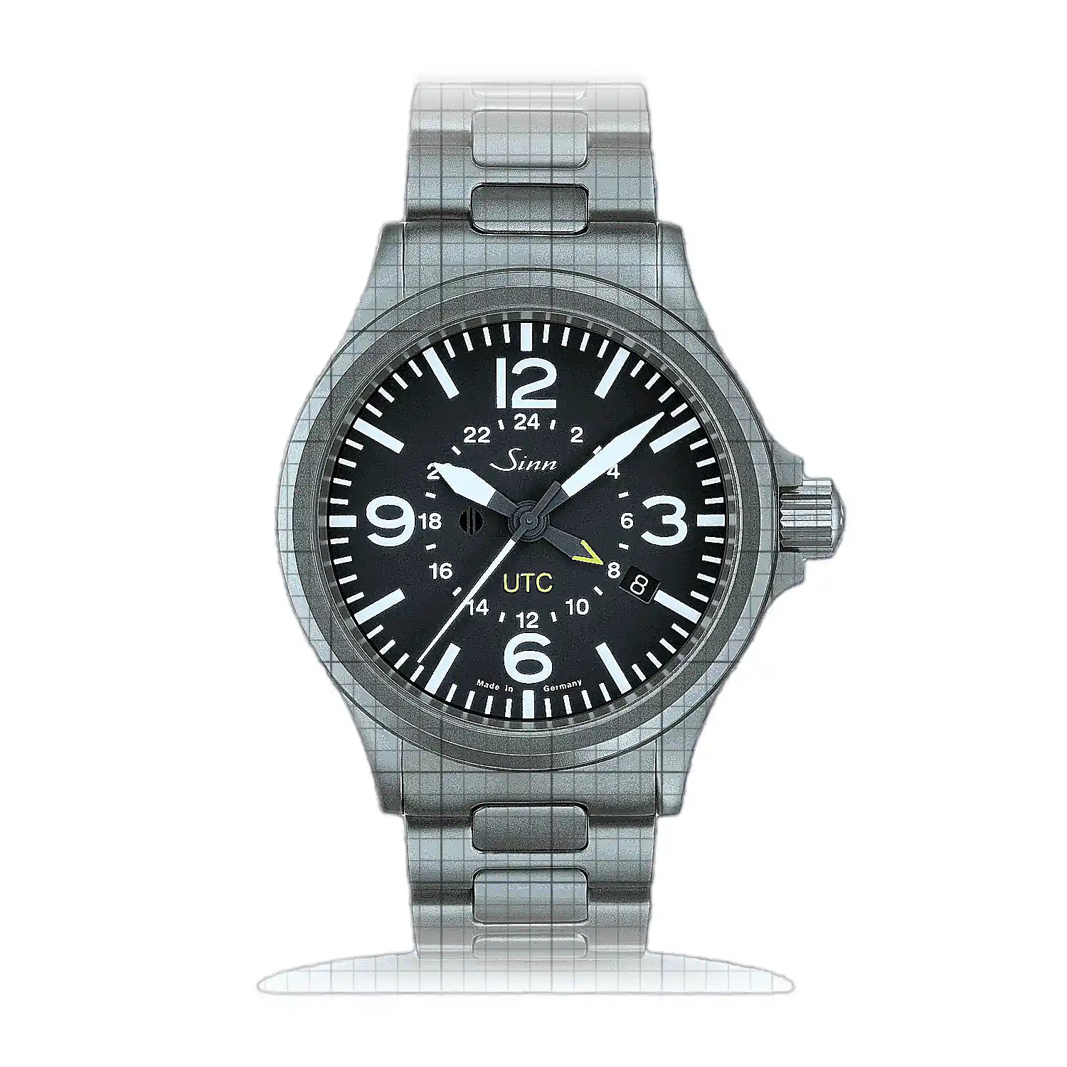 Sinn 856 UTC – Metal bracelet H-Link 856.010H Black Dial Stainless steel 40mm Watch