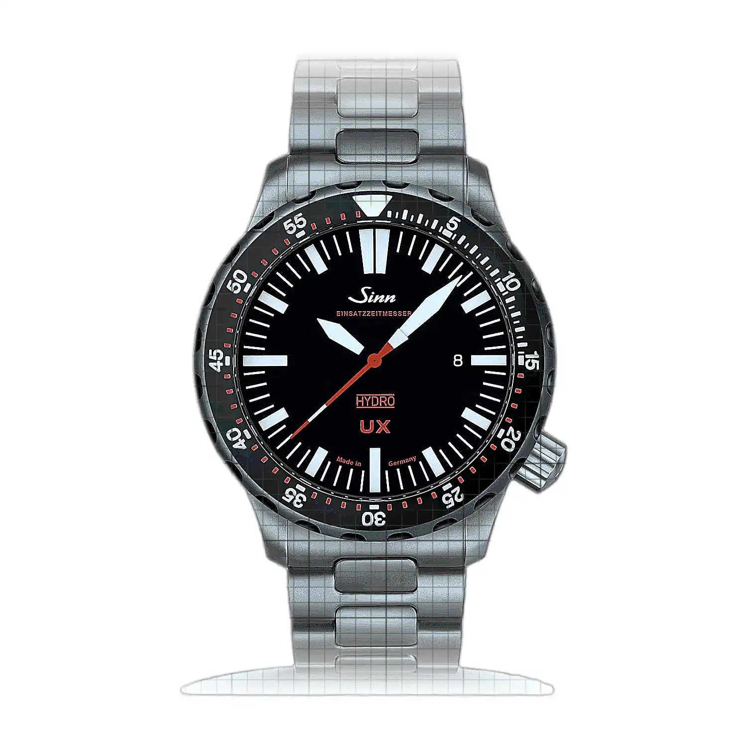 Sinn UX SDR (EZM 2B) with TEGIMENT-Option – Metal bracelet H-Link 403.080H Black Dial Stainless steel 44mm Watch
