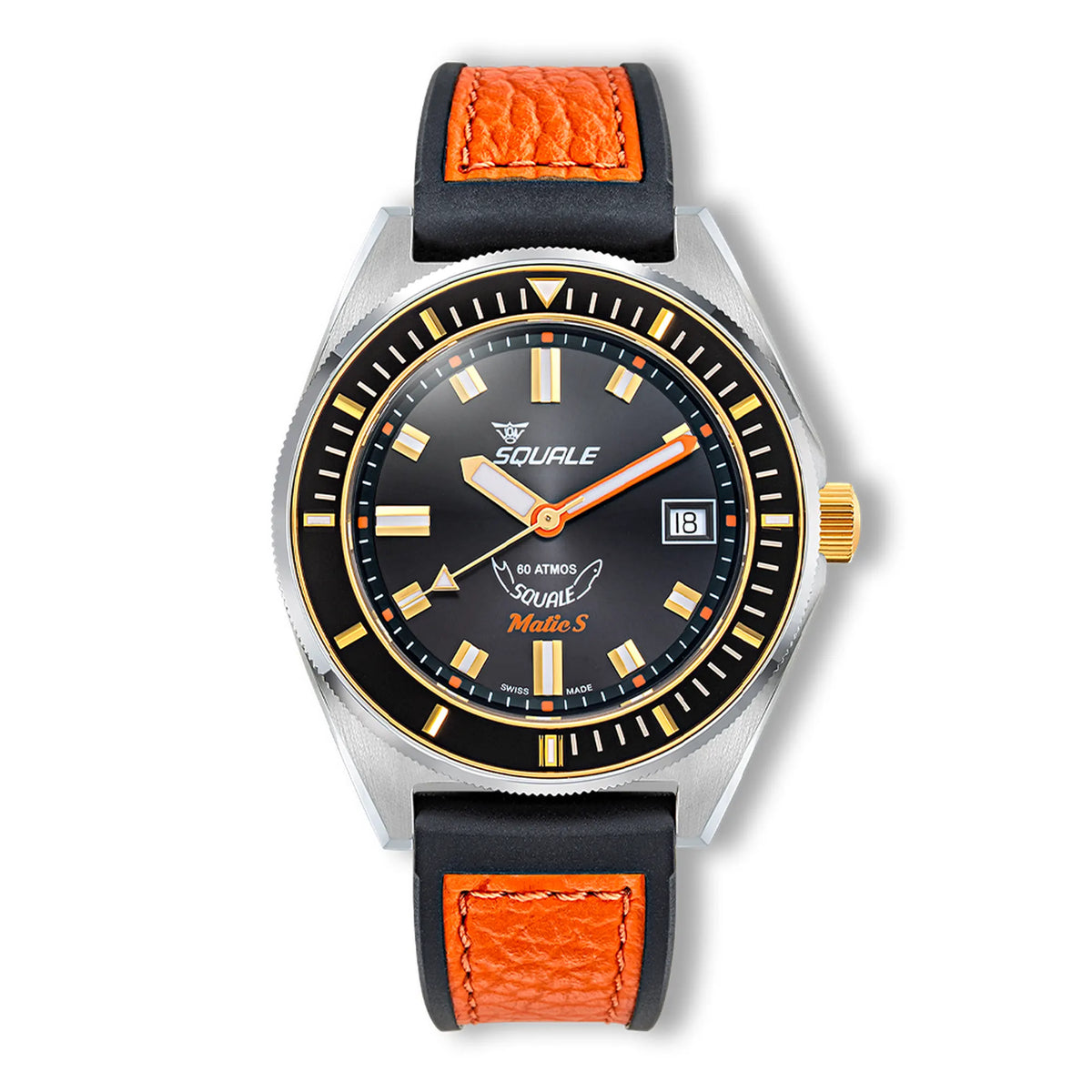 Squale Matic S Two Tone Hydroleather Black MATICGBKBK.RLOR