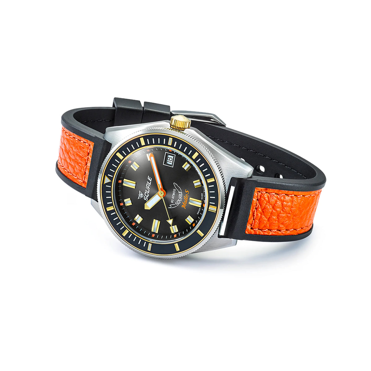 Squale Matic S Two Tone Hydroleather Black MATICGBKBK.RLOR