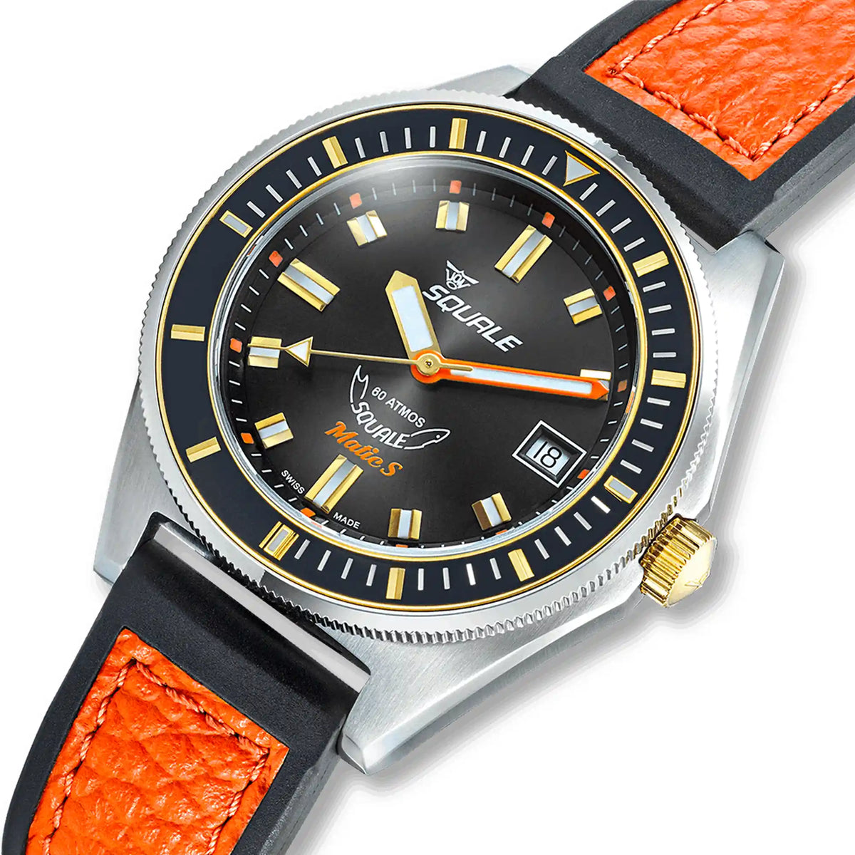 Squale Matic S Two Tone Hydroleather Black MATICGBKBK.RLOR