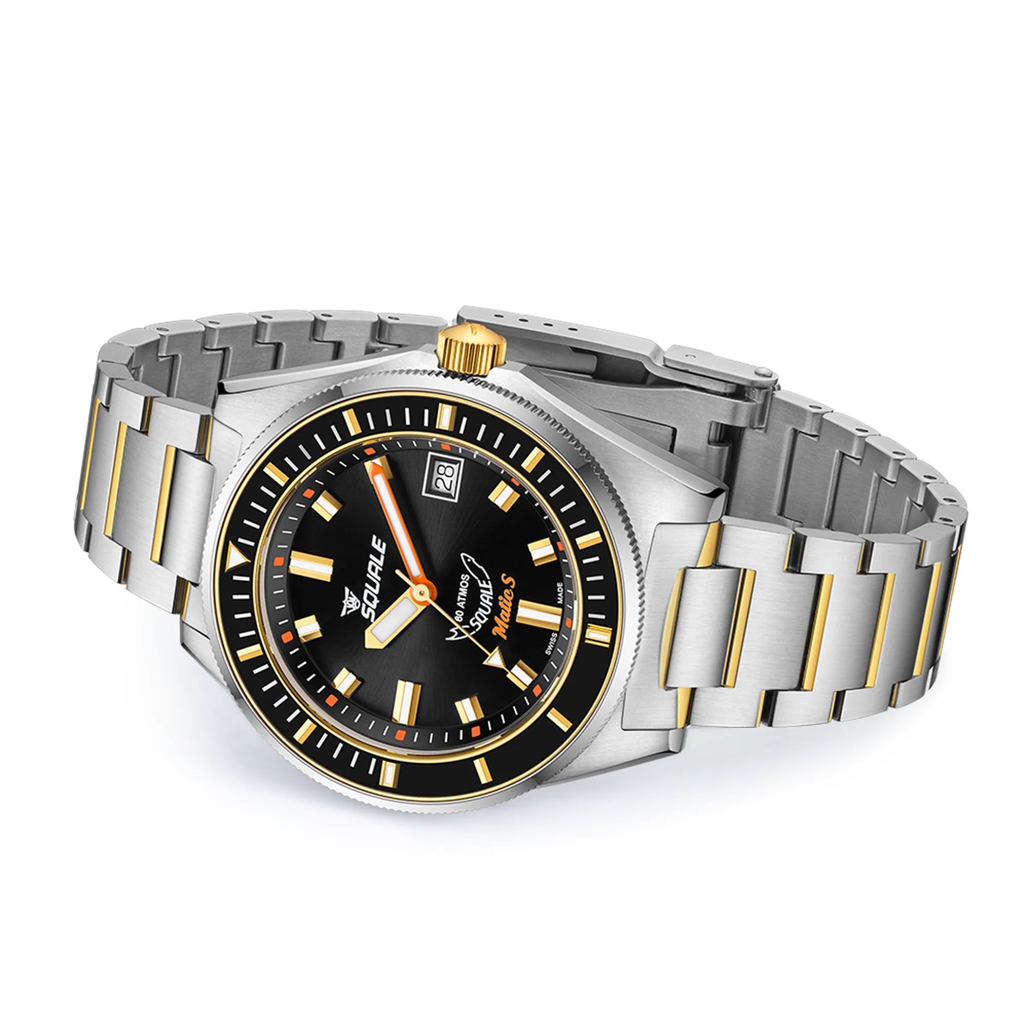 Squale Matic S Two Tone Bracelet Black MATICGBKBK.SSBI