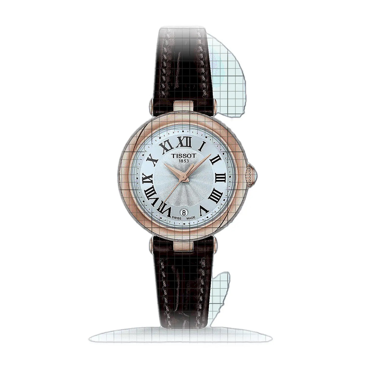 Tissot Bellissima T126.010.36.013 Horloge met witte wijzerplaat, roestvrij staal, 26 mm