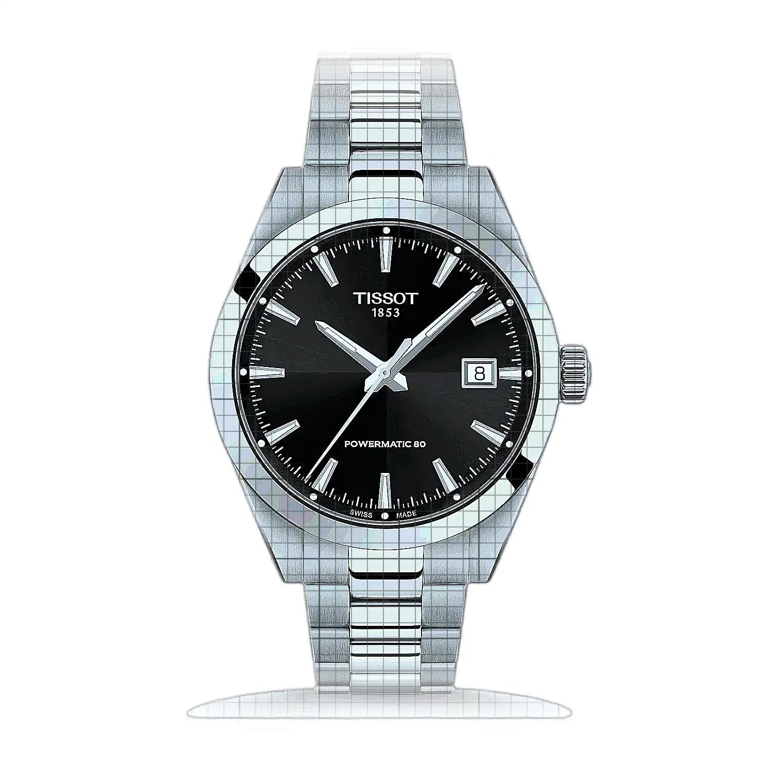 Tissot Gentleman 38 T165.807.11.051.00 Black Dial Stainless steel 38mm Watch