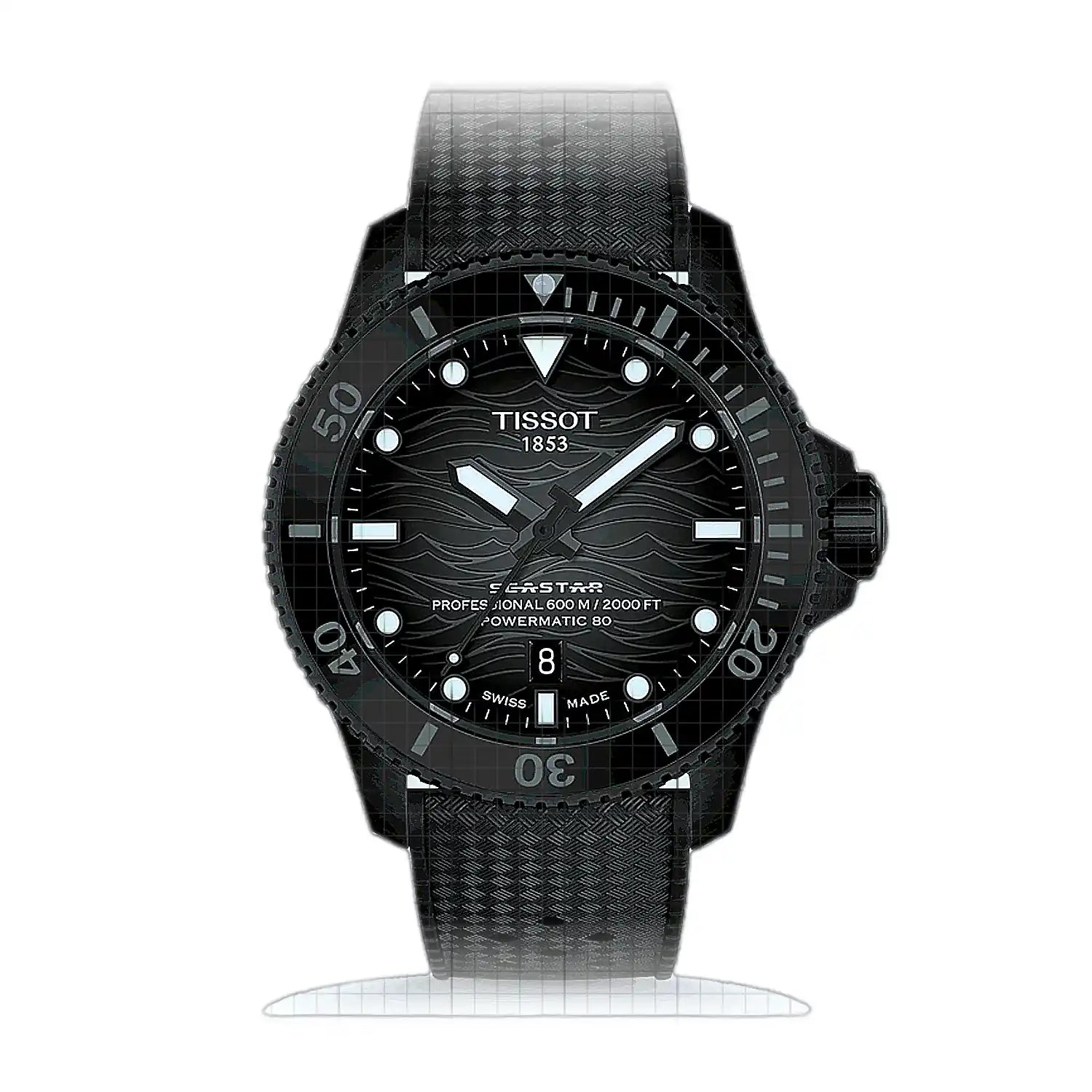 Tissot Seastar T120.907.37.051.00 Black Dial Stainless steel 44mm Watch