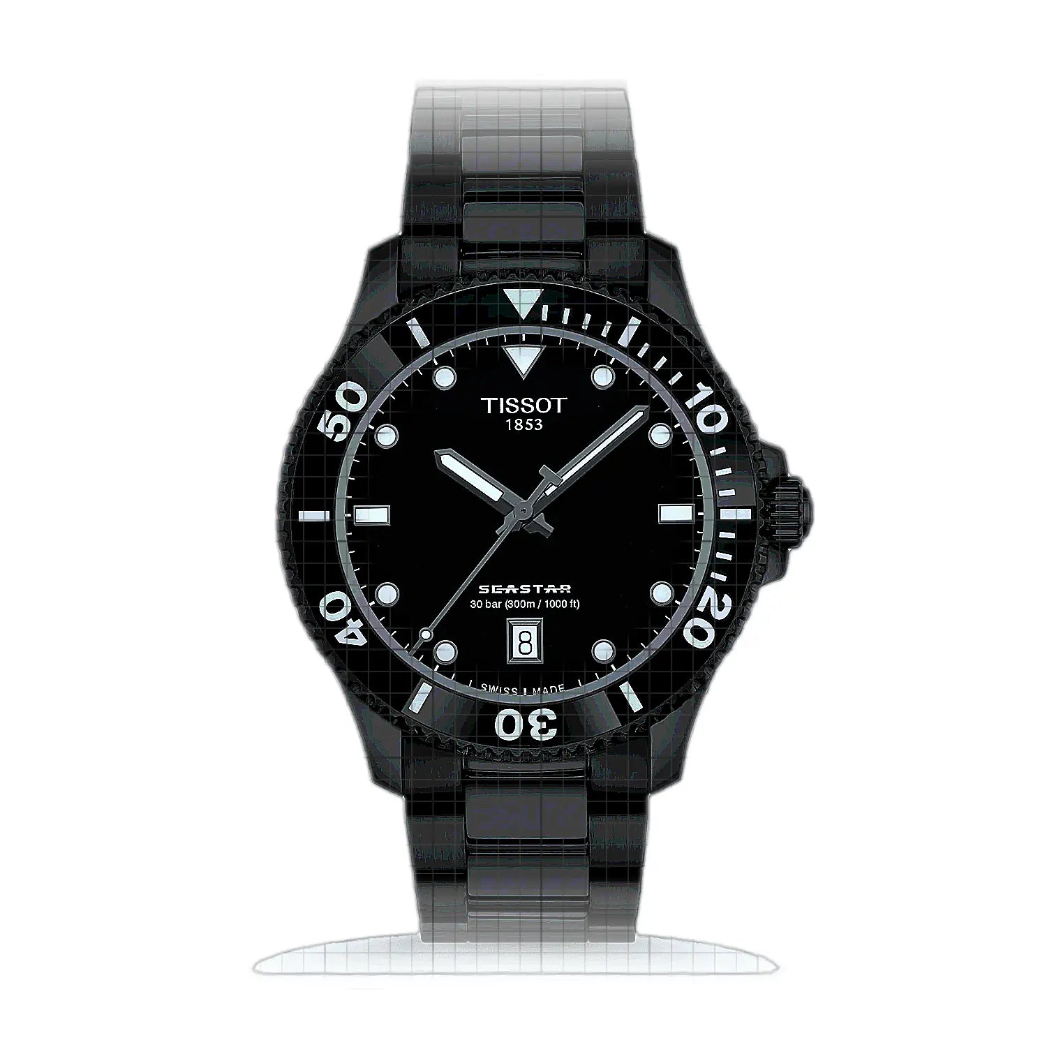 Tissot Seastar 1000 T120.410.33.051.00 Black Dial Stainless steel 40mm Watch