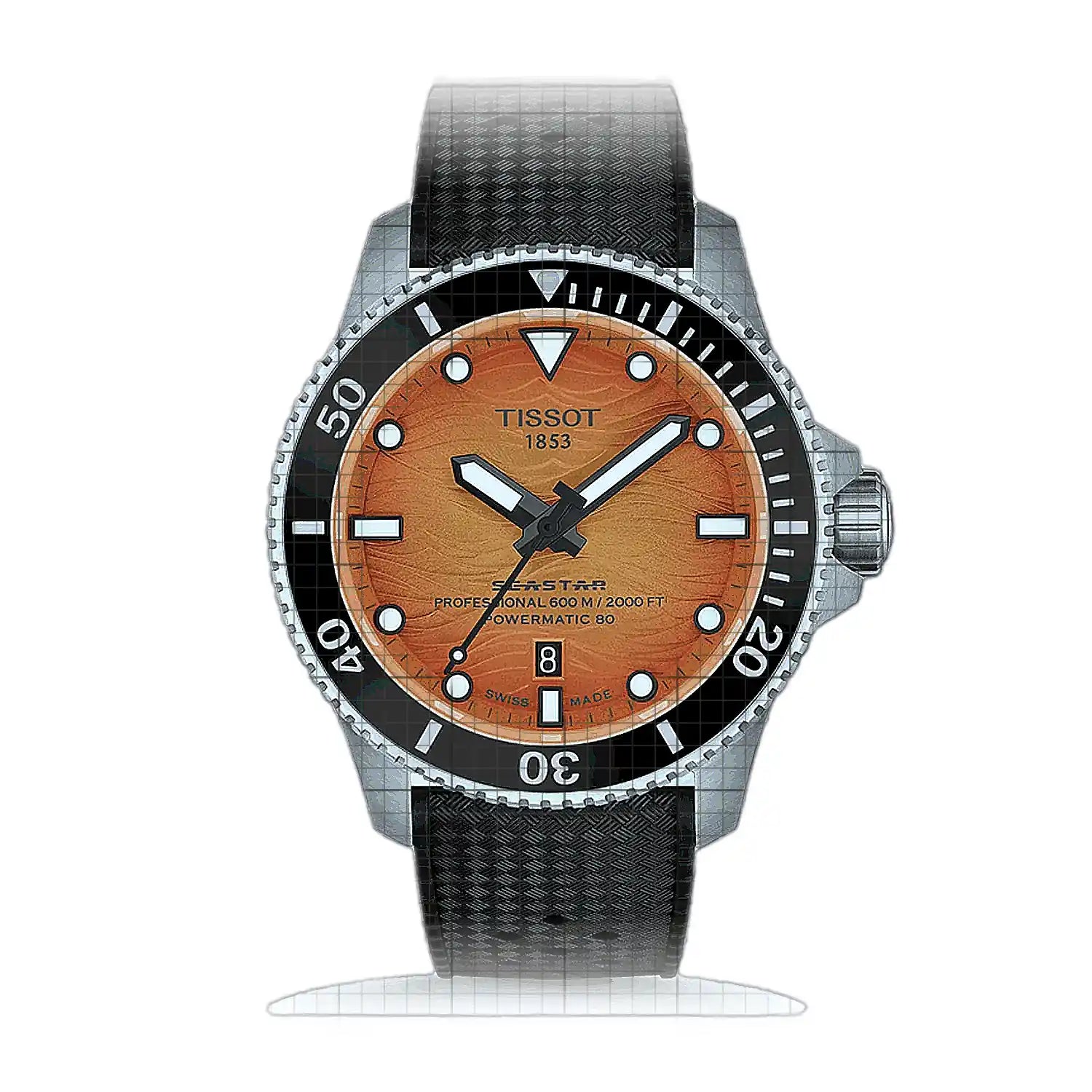 Tissot Seastar 2000 T120.907.17.281.00 Yellow Dial Stainless steel 44mm Watch