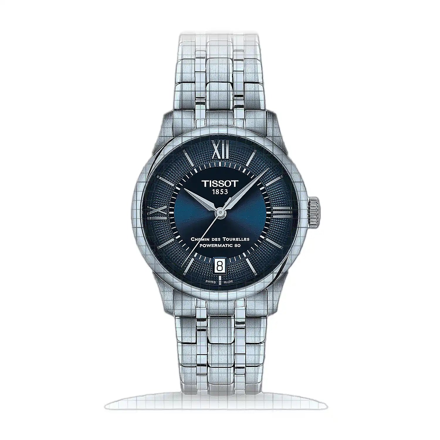 Tissot T-Classic Chemin des Tourelles Powermatic 80 34mm Blue