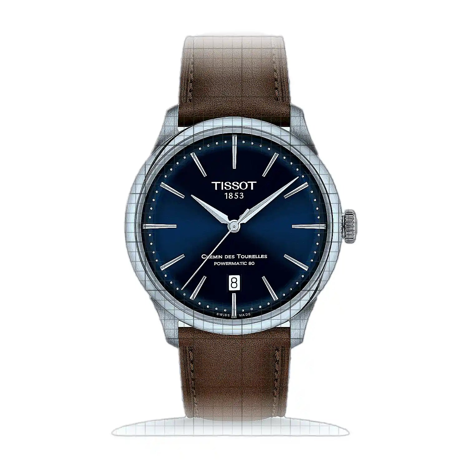 Tissot T-Classic Chemin des Tourelles Powermatic 80 39mm Blue