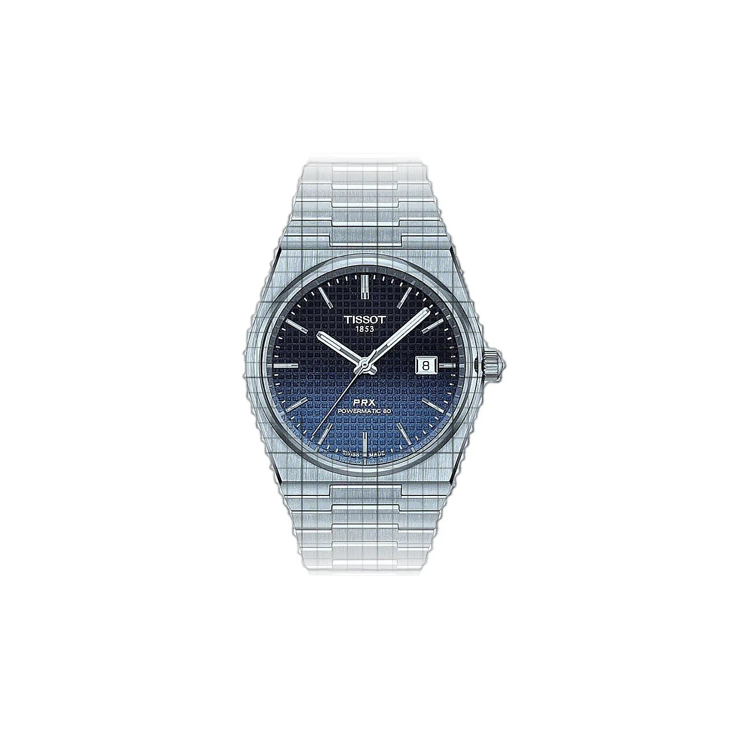 Tissot T-Classic PRX Powermatic 80 Gradient 40mm Blue