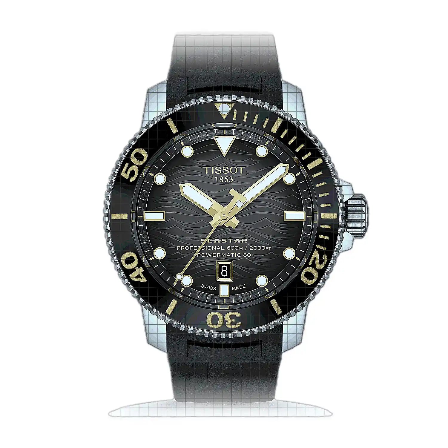 Tissot T-Sport Seastar 2000 Powermatic 80 46mm Grey