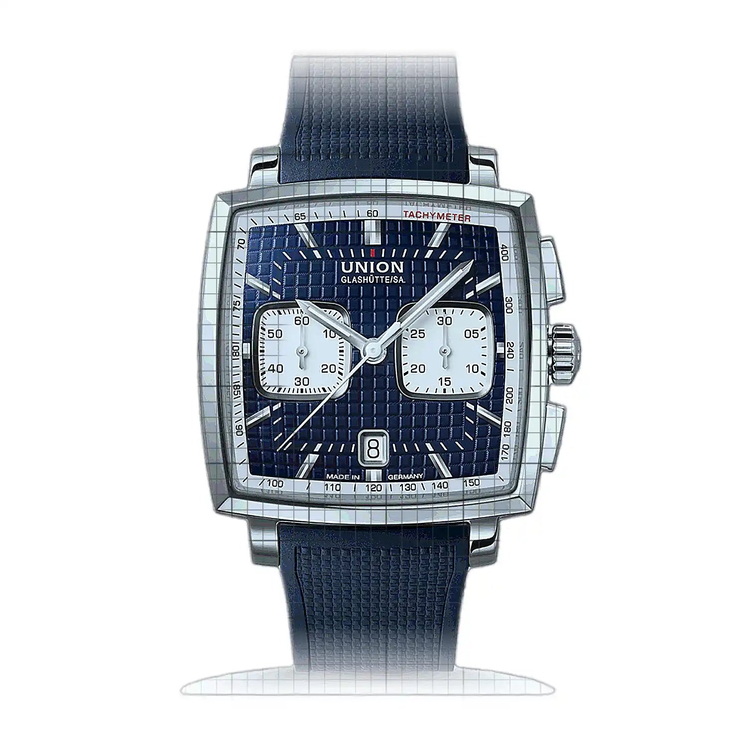 UNION Glashutte Averin Chronograph D015.527.17.041.02 Blue Dial Stainless steel 41mm Watch