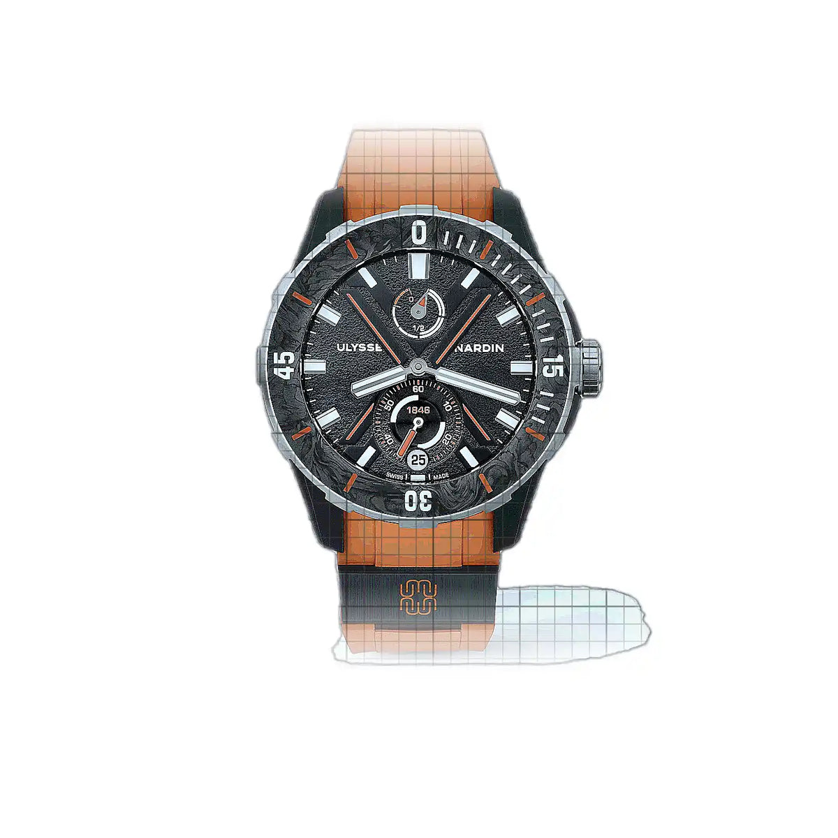 Ulysse Nardin Diver 1183-170LE-2A-WS/3A Schwarz Zifferblatt Edelstahl 44 mm Uhr