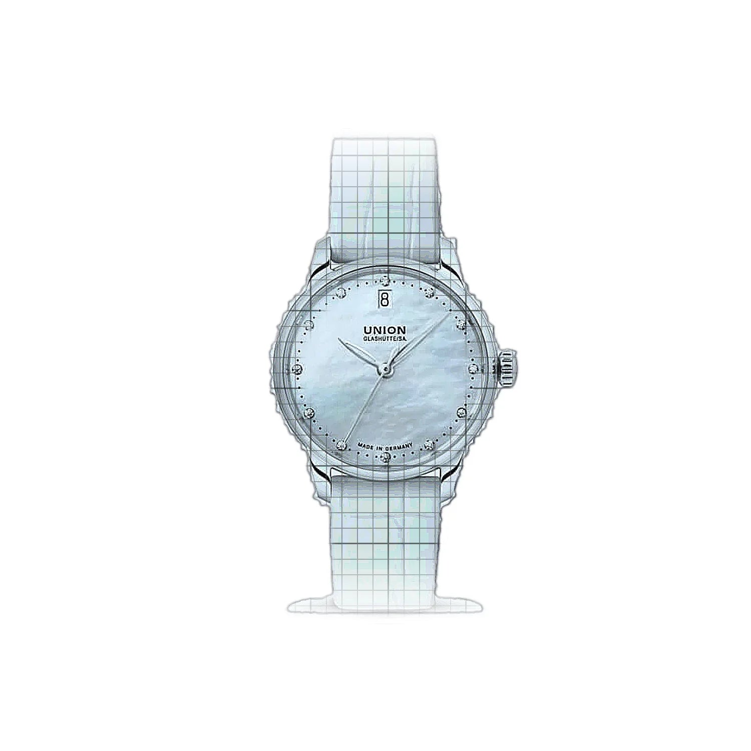 Union Glashütte Seris Datum 33mm Mother of pearl