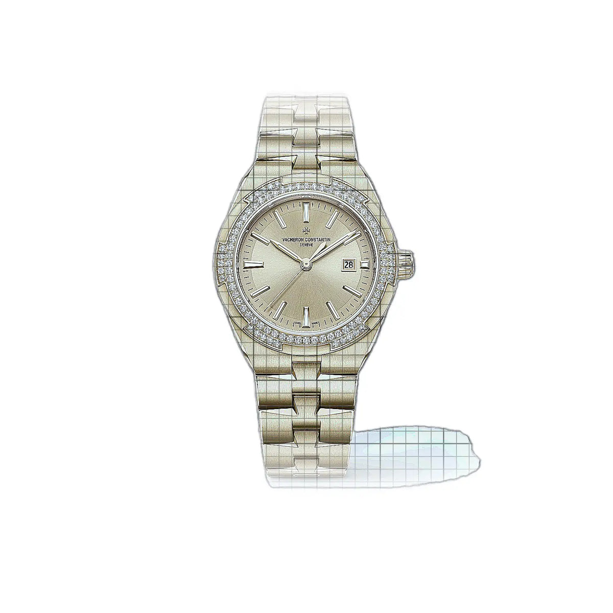 Vacheron Constantin Overseas X46RC968 mit goldenem Zifferblatt Roségold 35 mm Uhr