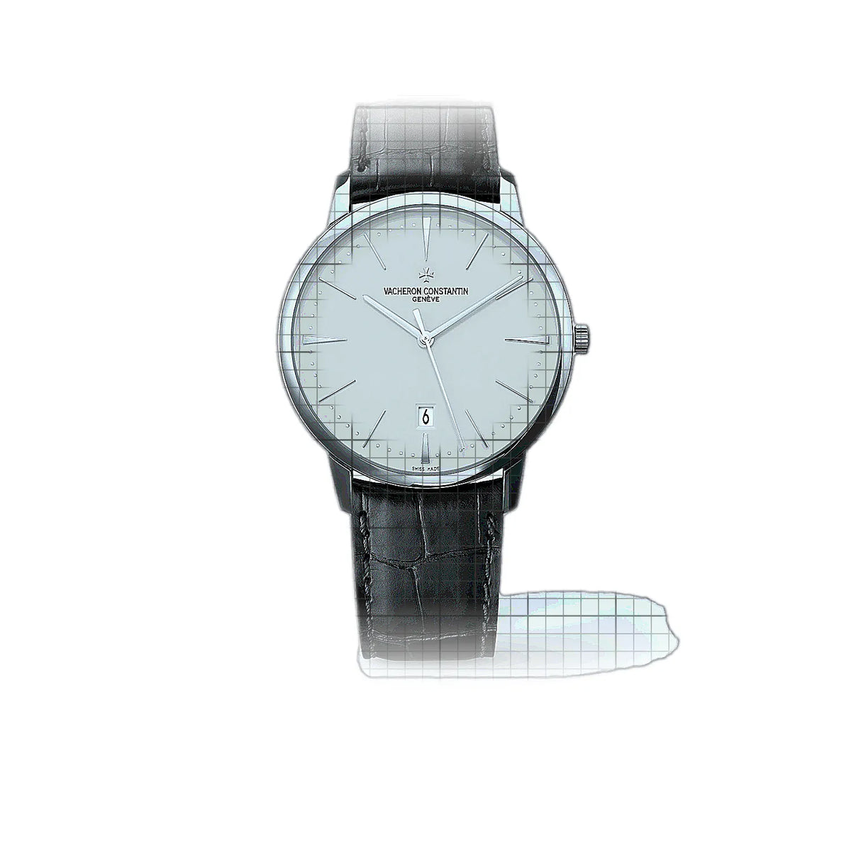 Vacheron Constantin Patrimony X85G8413 Horloge met zilveren wijzerplaat en witgouden kast 40mm