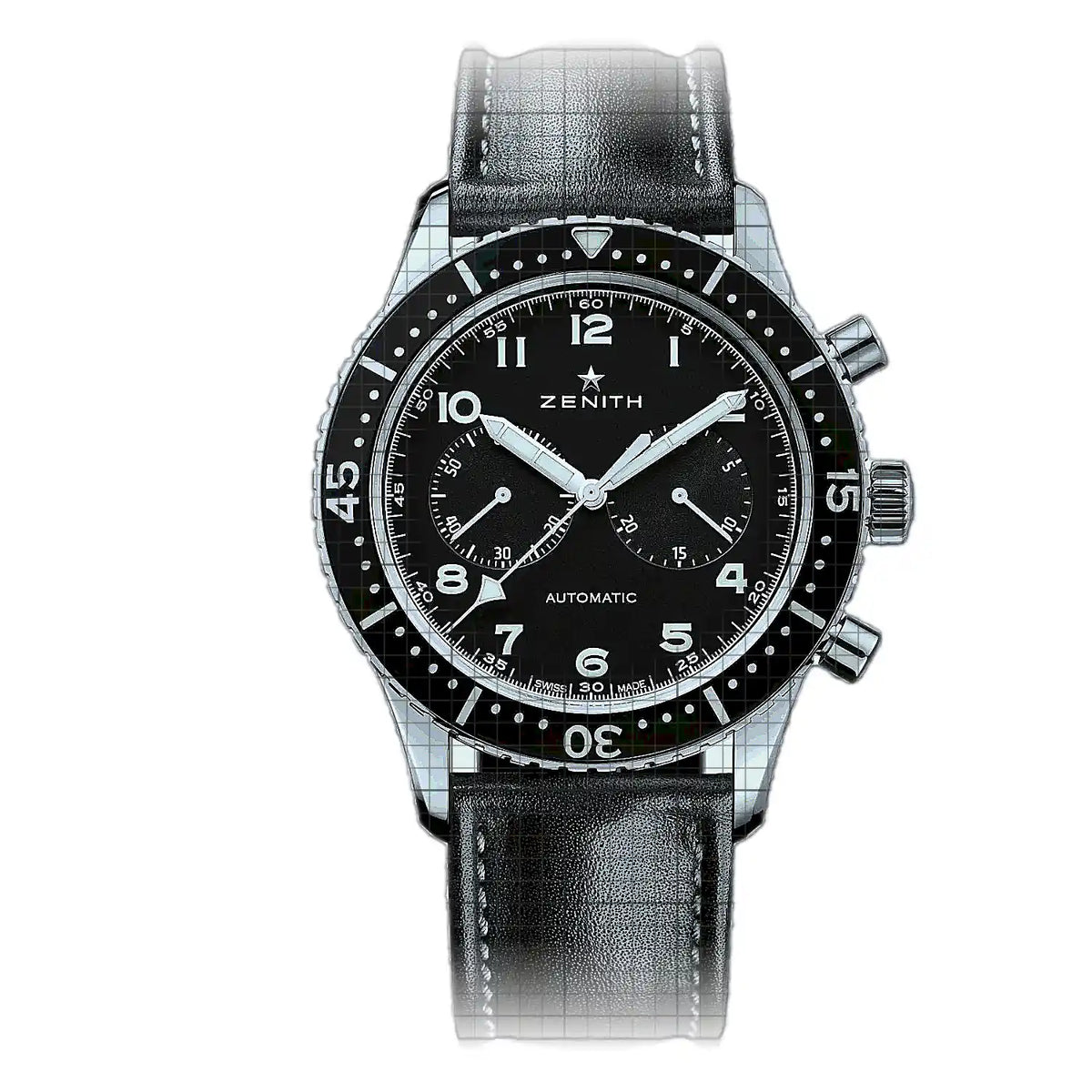 Zenith Chronomaster 03.2240.4069/21.C774 Schwarz Zifferblatt Edelstahl 43 mm Uhr