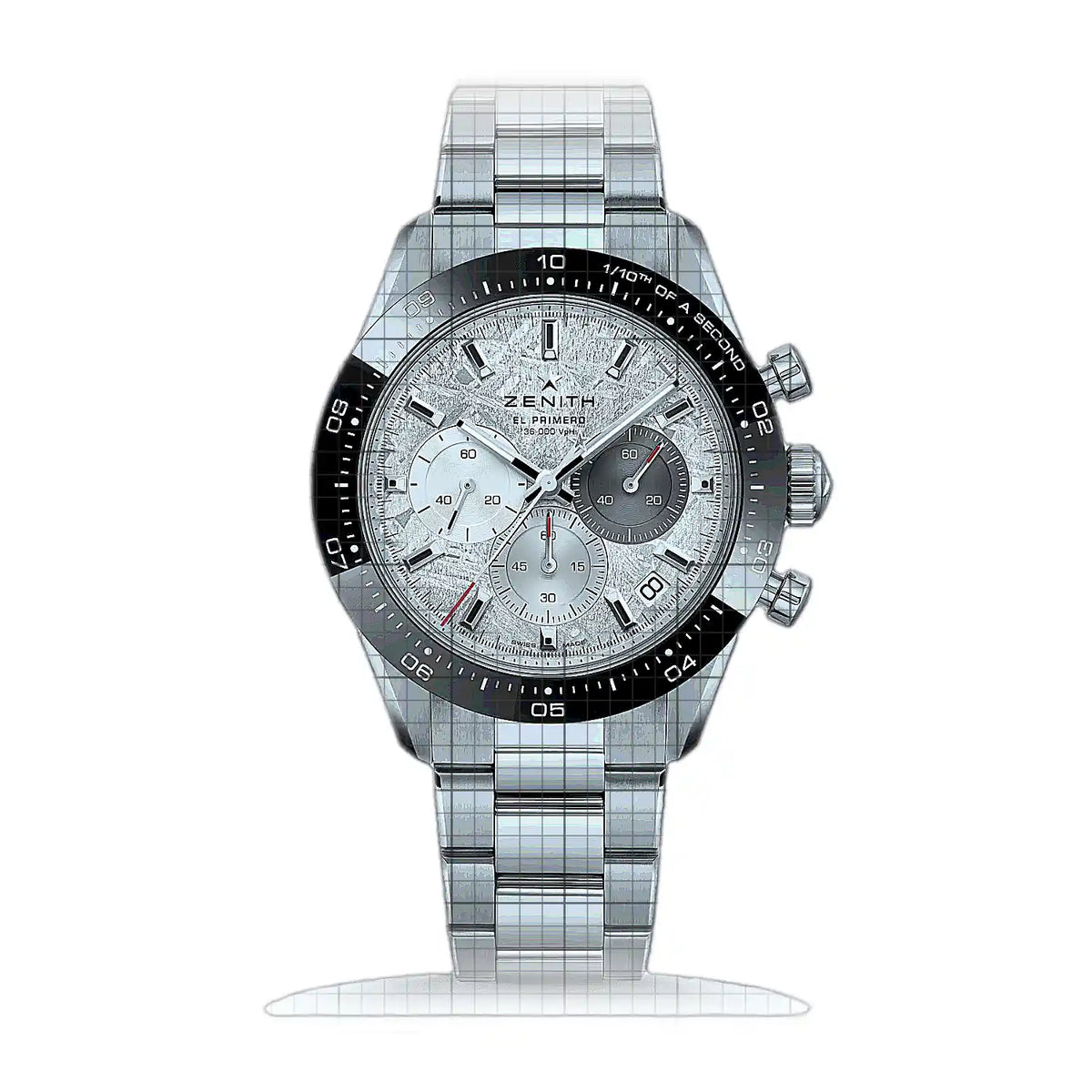 Zenith Chronomaster 03.3120.3600/76.M3100 Grau Zifferblatt Edelstahl 41 mm Uhr