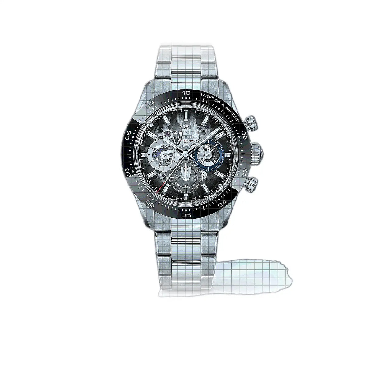 Zenith Chronomaster 03.3130.3600/21.M3130 Skelettzifferblatt Edelstahl 41 mm Uhr