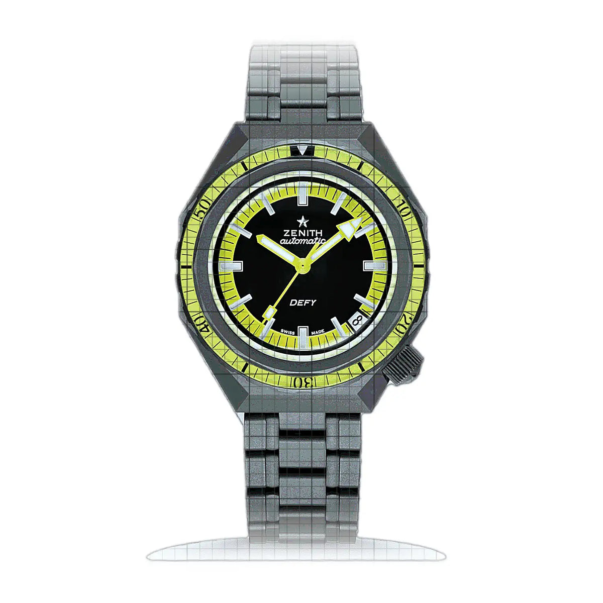 Zenith Defy 97.A3648.670/21.M3648 Schwarz Zifferblatt aus Titan, 37 mm Uhr