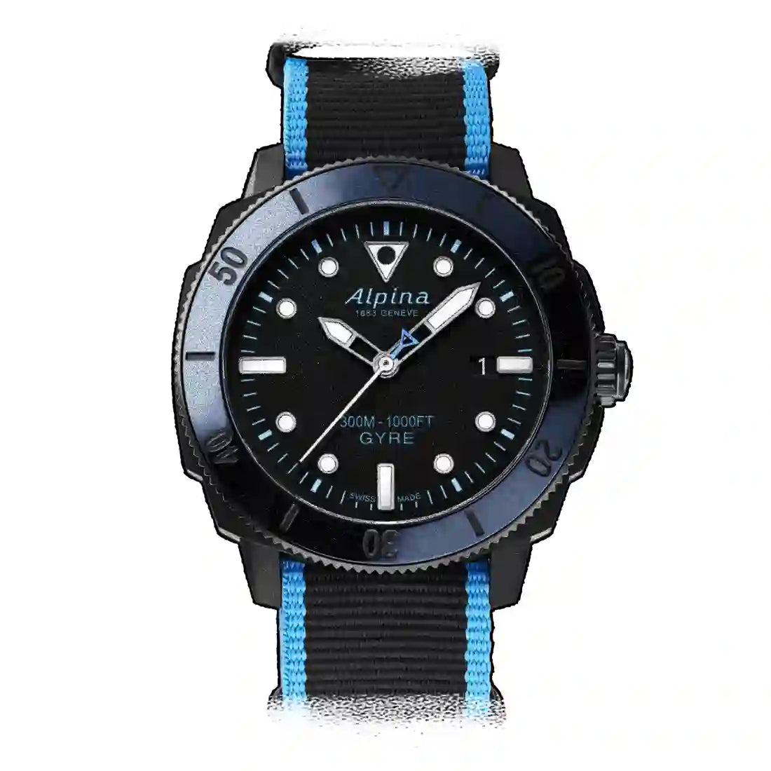 Alpina Seastrong Automatik Schwarz