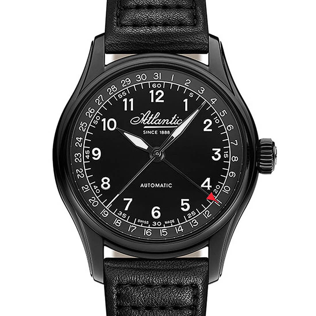 Atlantic Watch Worldmaster Automatik Schwarz