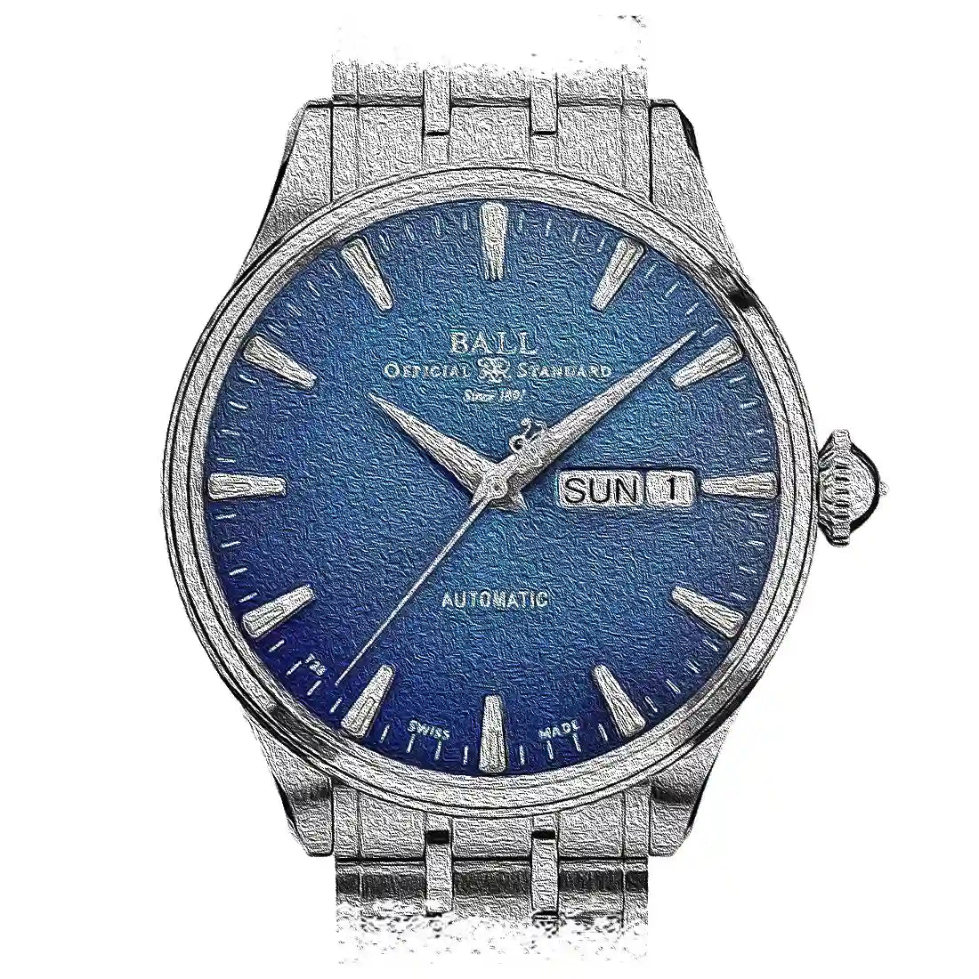 BALL Watch Trainmaster Automatic Blue 40mm