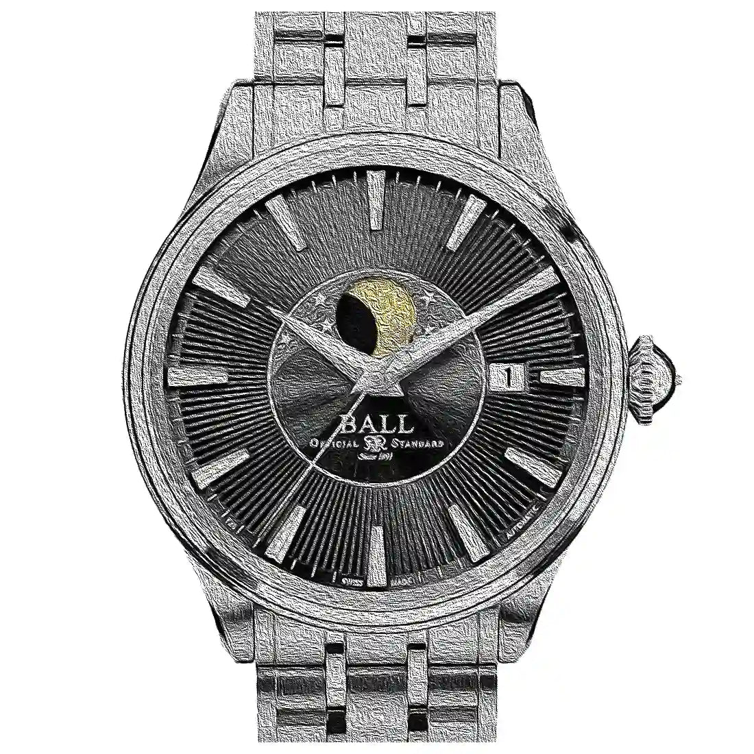 BALL Watch Trainmaster Automatic Black 40mm