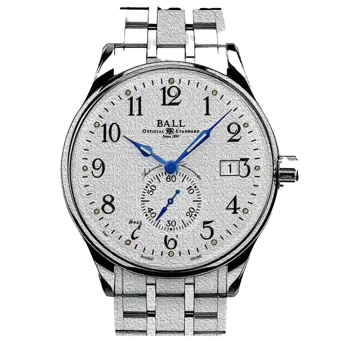 BALL Watch Trainmaster Automatic White 40mm
