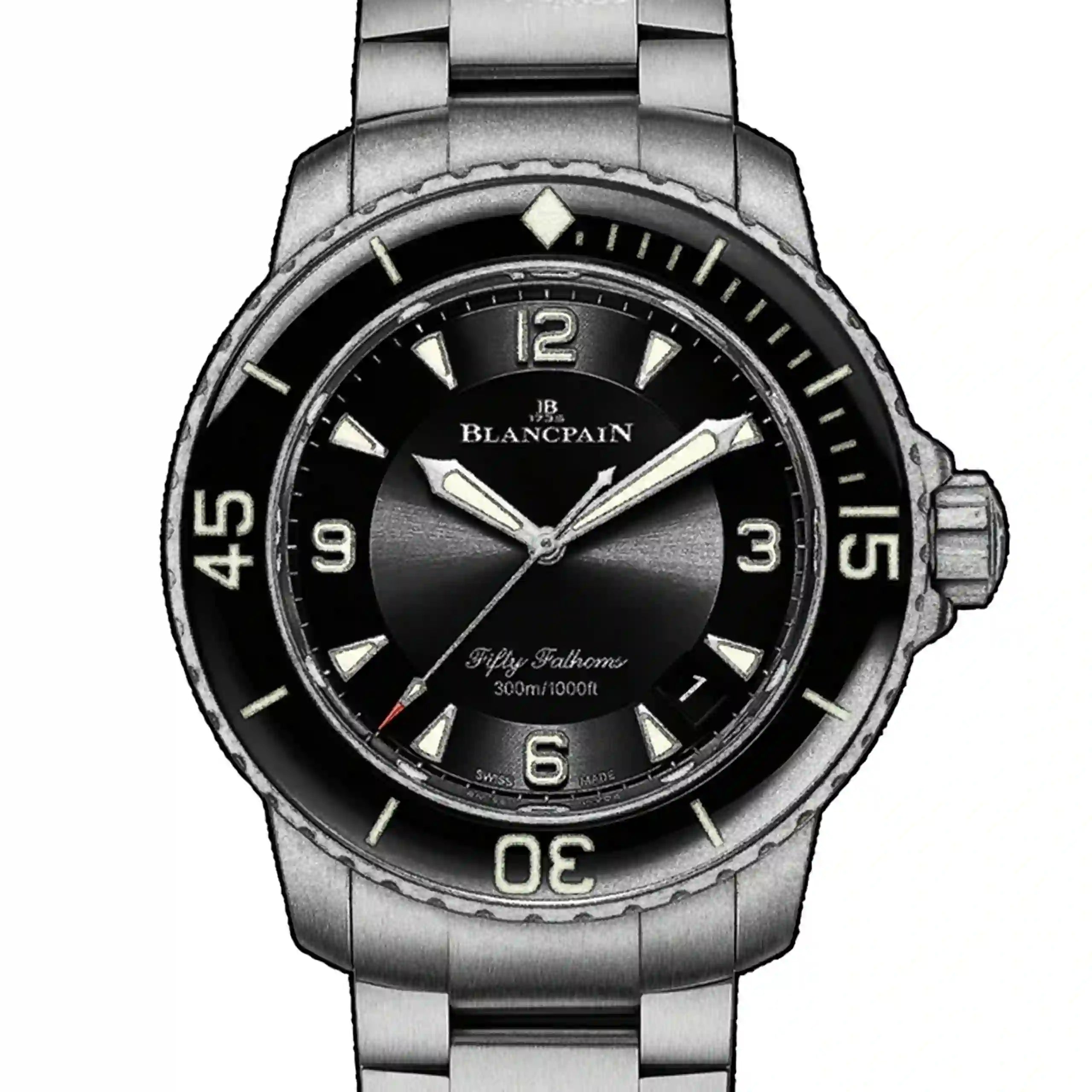 Blancpain Fifty Fathoms Automatic Zwart 45 mm