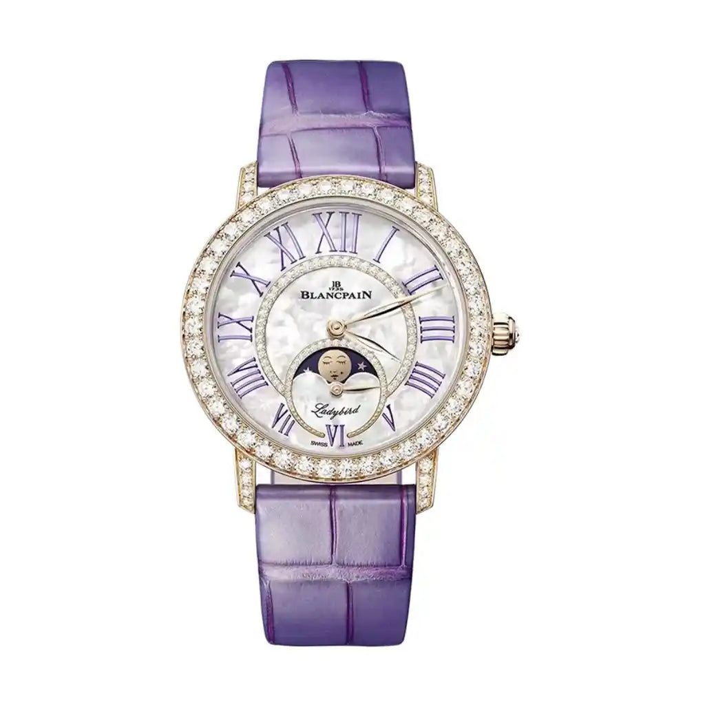Blancpain Ladybird Colors 3662E 2954 55B Uhr mit Perlmutt und Roségold