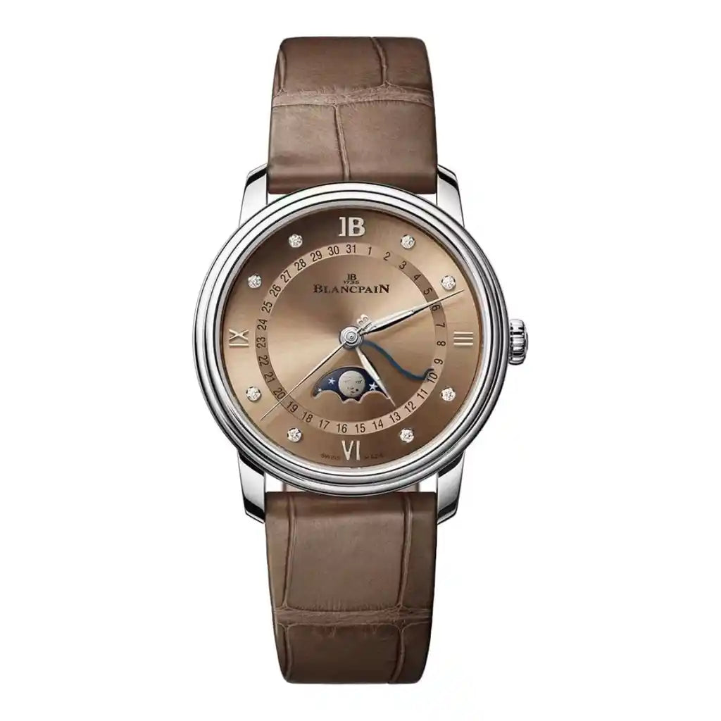 Blancpain Villeret 6126N 1146 55B Uhr mit Braun , Edelstahl, 33 mm