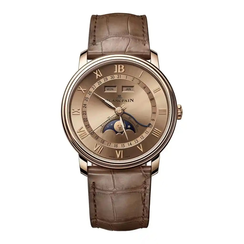 Blancpain Villeret 6654N 3646 55B Brown Dial Rose gold 40mm Watch
