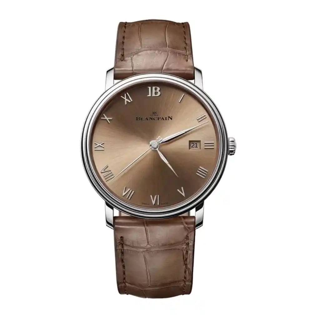Blancpain Villeret 6651N 1146 55B Brown Dial Stainless steel 40mm Watch