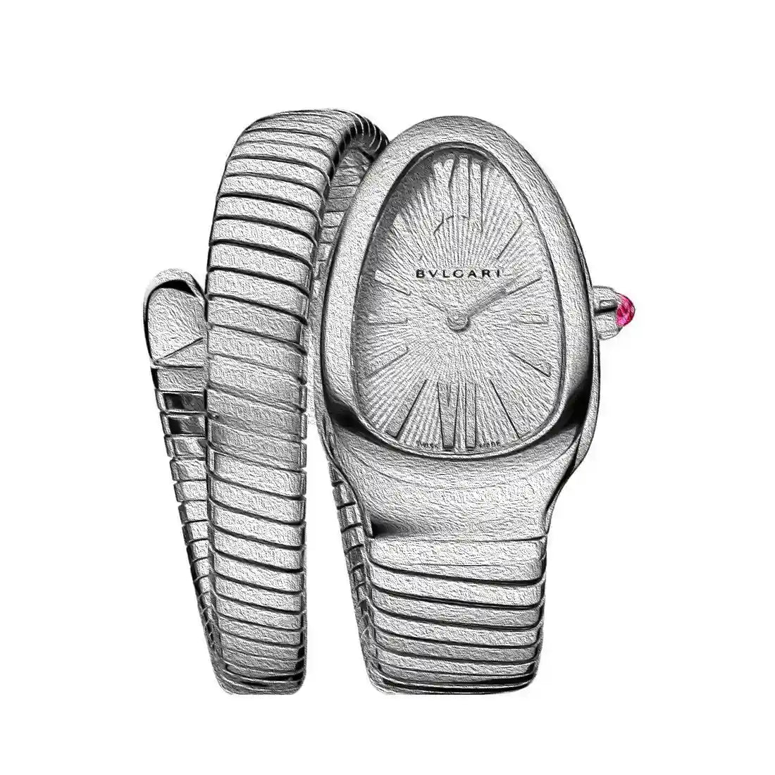Bulgari Serpenti Quartz Silver 35mm