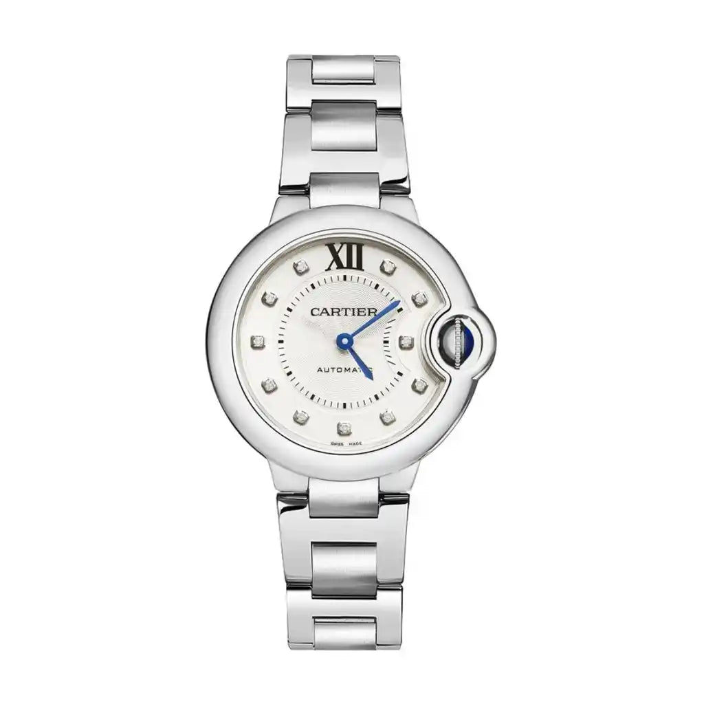 Cartier Ballon Bleu Automatik Silber