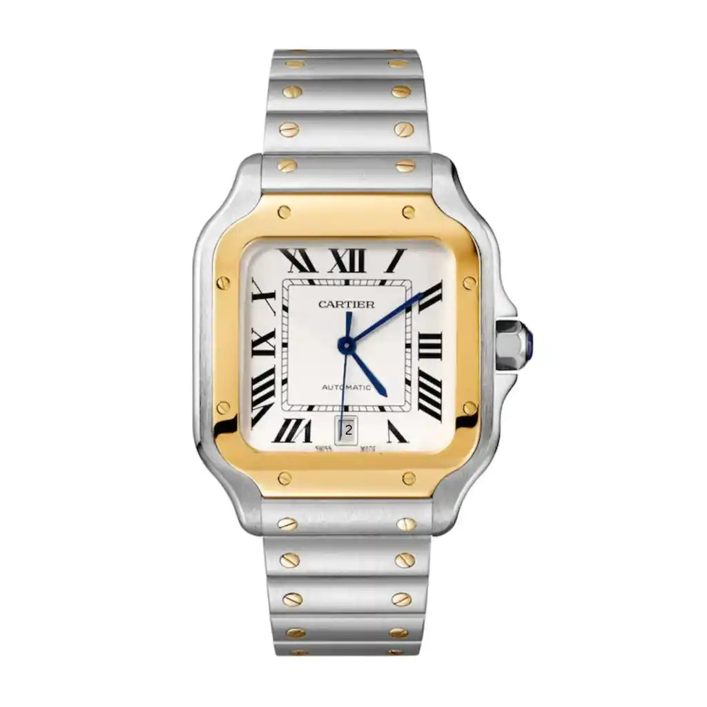 Cartier Santos Automatique Opaline argenté 39.8 x 47.5mm