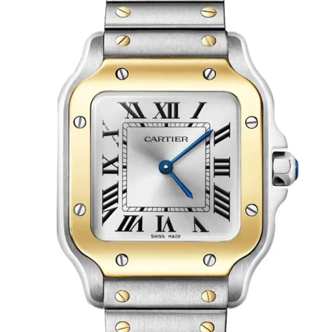 Cartier Santos Quartz Silver 34.5 x 27mm