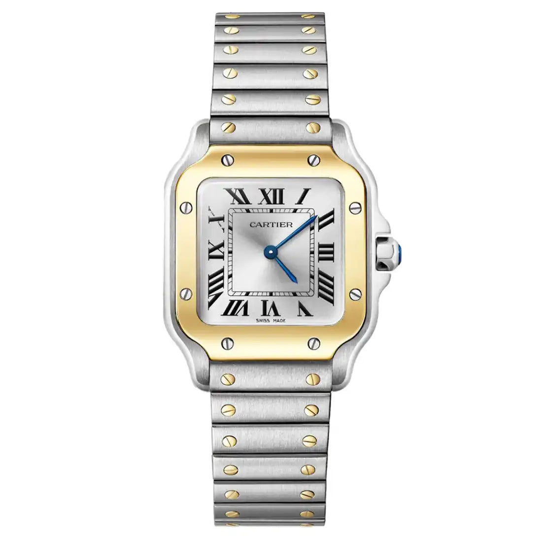 Cartier Santos Quartz Silver 34.5 x 27mm