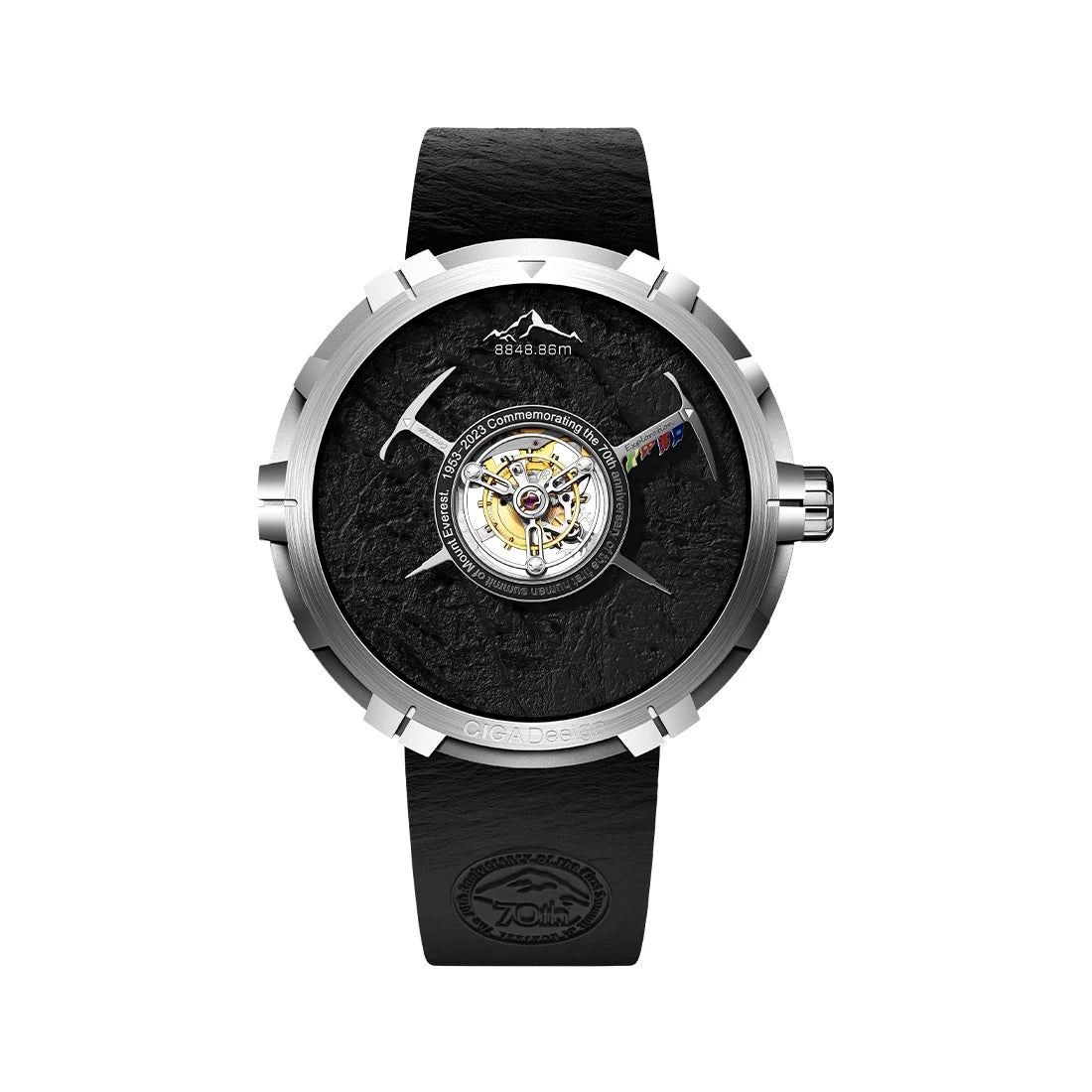 CIGA Design Tourbillon Mount Everest Automatic Zilver 45 mm