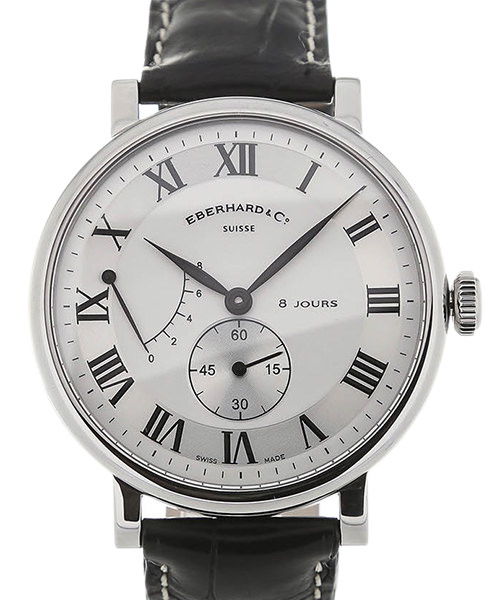 Eberhard & Co. 8 Jours met handopwinding, zilver, 41 mm