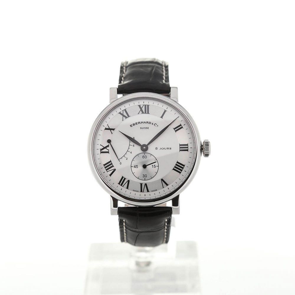 Eberhard & Co. 8 Jours met handopwinding, zilver, 41 mm