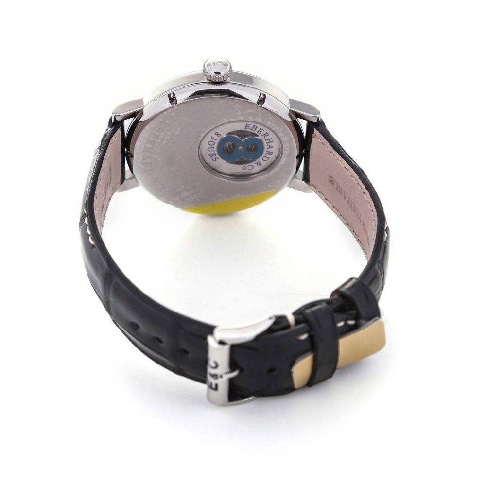 Eberhard & Co. 8 Jours met handopwinding, zilver, 41 mm