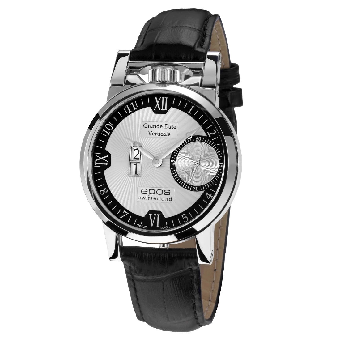 EPOS Artistry 3383 Vertical BD Manual winding Silver 41mm