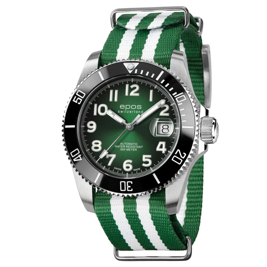 EPOS Sport 3504 Diver Titanium Automatique Vert ,5 mm