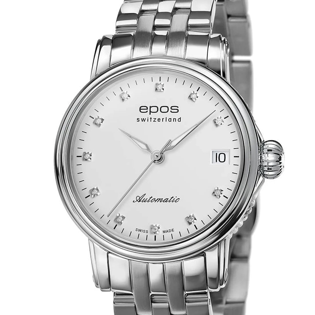 EPOS Timeless 4390 Diamond Automatic Zilver 34 mm